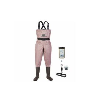 Hisea Womens Size 9 Pink And Purple Neoprene Insulated Chest Waders & Accesories